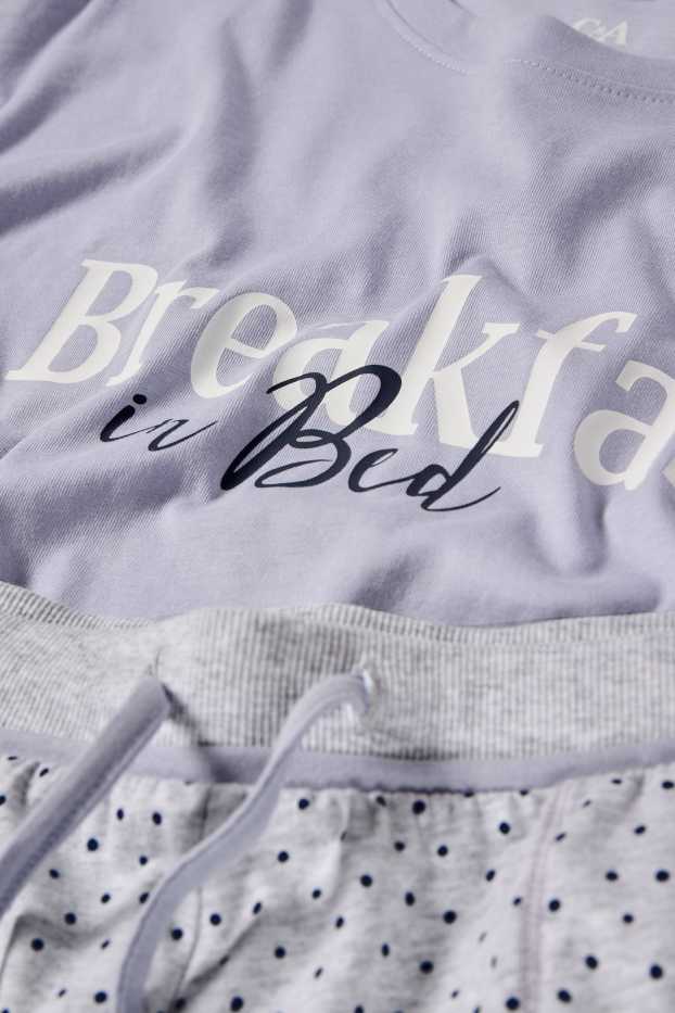Damen - Pyjama - flieder