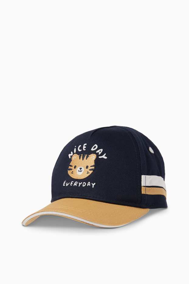 Bébés garçons - Tigre - casquette bébé - bleu foncé