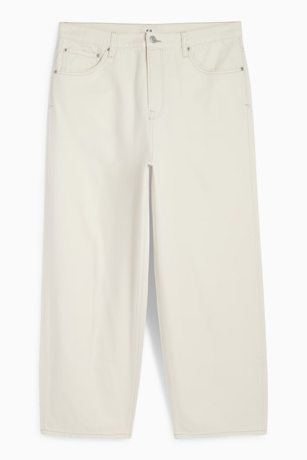 Bărbați - Baggy jeans - alb-crem