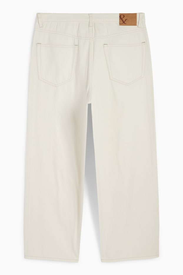 Bărbați - Baggy jeans - alb-crem