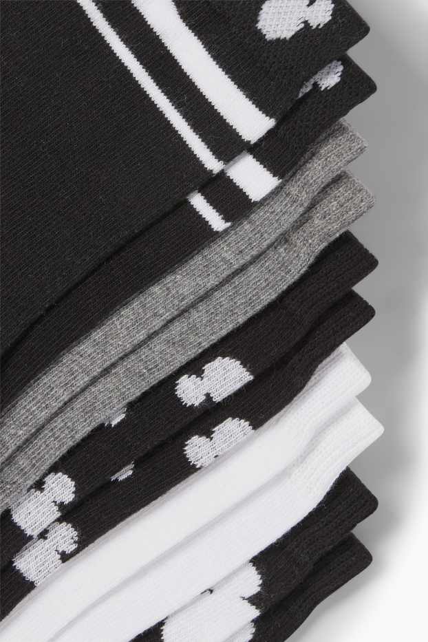 Women - Multipack of 5 - socks with motif - Mickey Mouse - black