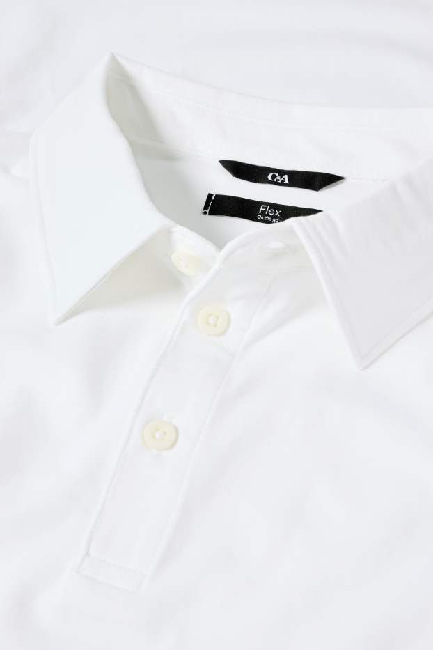 Hommes - Polo - Flex - blanc