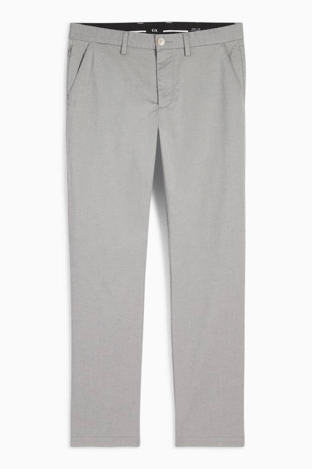Uomo - Pantaloni chino - slim fit - grigio chiaro