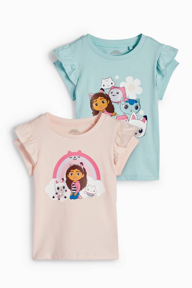 Copii - Fete - Multipack 2 buc. - Casa de păpuși a lui Gabby - tricou cu mânecă scurtă - roz