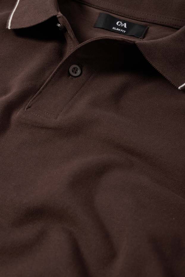 Herren - Poloshirt - dunkelbraun