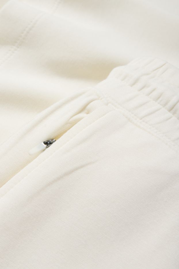 Femmes - Pantalon de jogging cargo de sport - blanc crème