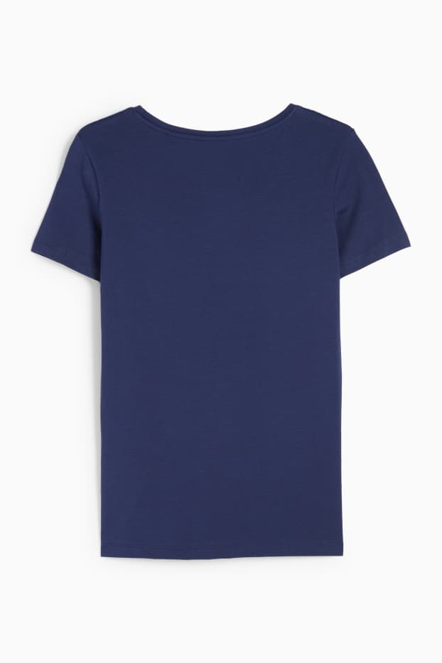 Femei - Tricou basic - albastru închis