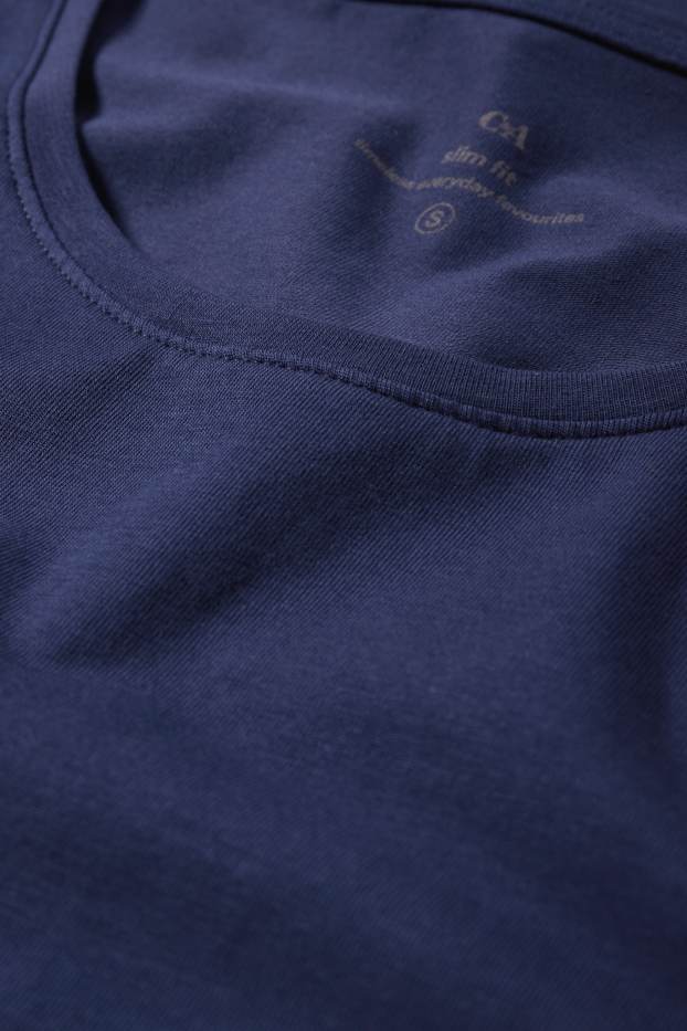 Femei - Tricou basic - albastru închis