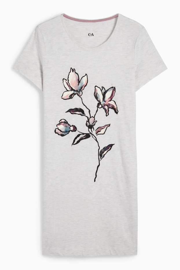 Femmes - Chemise de nuit - gris clair chiné