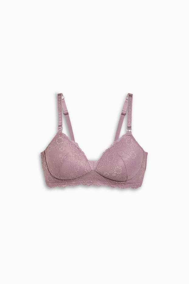 Donna - Reggiseno per allattamento senza ferretti - imbottito - viola chiaro