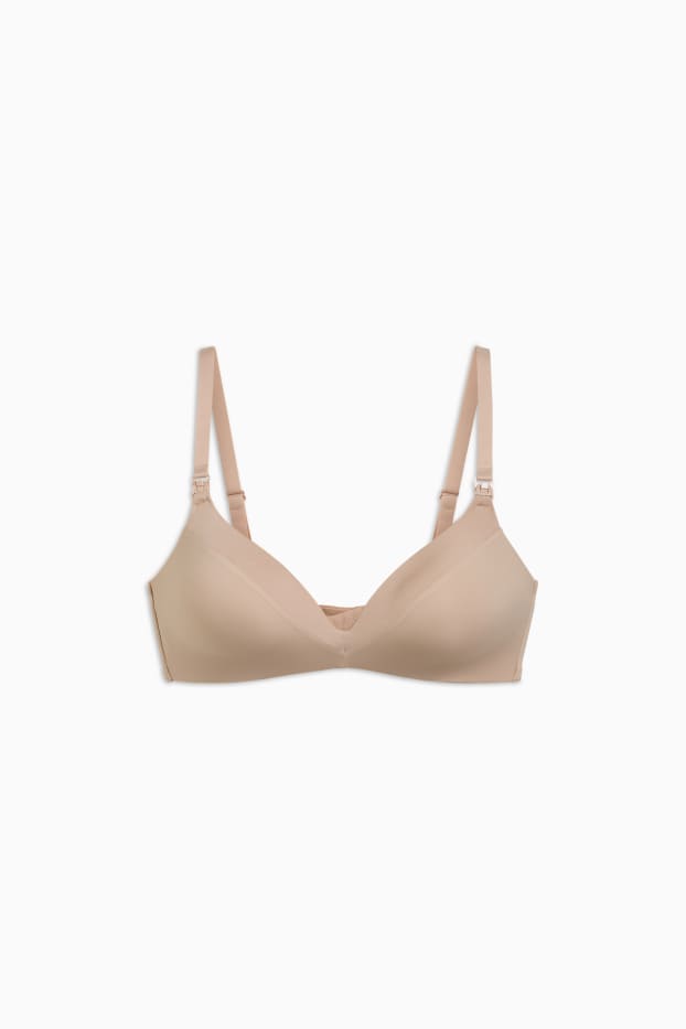 Dames - Voedings-BH zonder beugels - voorgevormd - licht beige