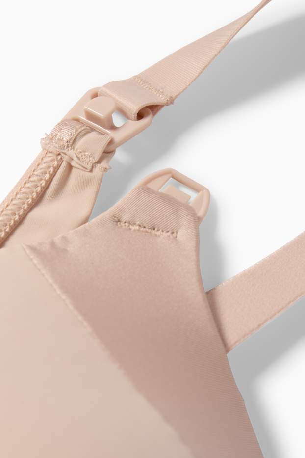 Dames - Voedings-BH zonder beugels - voorgevormd - licht beige