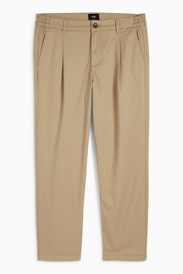 Hommes - Chino - tapered fit - taupe