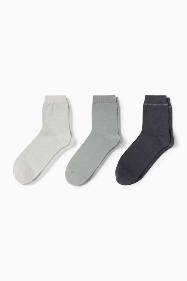 Donna - Confezione da 3 - calze - grigio