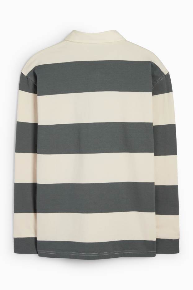 Hommes - Polo - à rayures - vert / beige