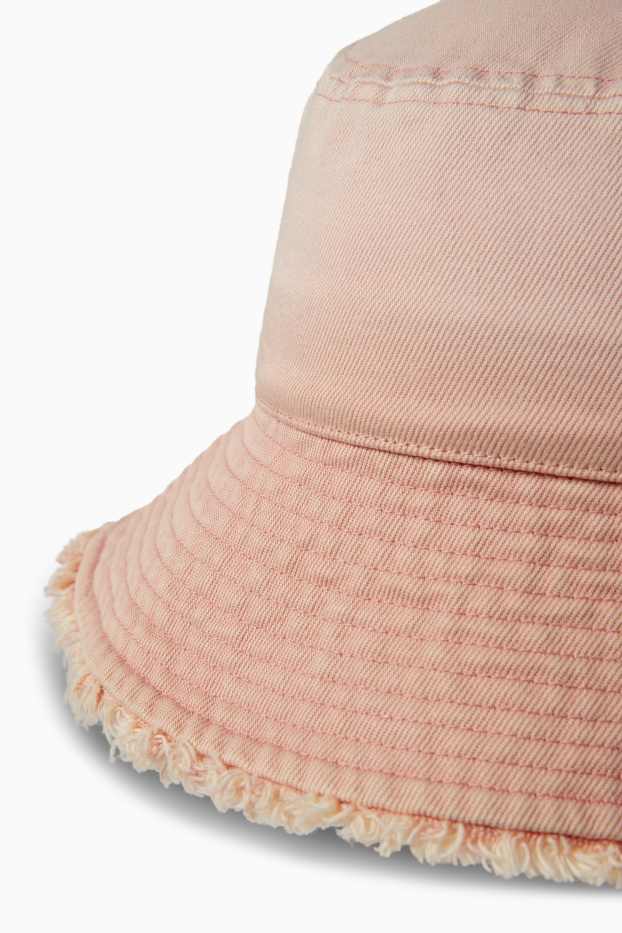 Dames - Denim hoed - roze