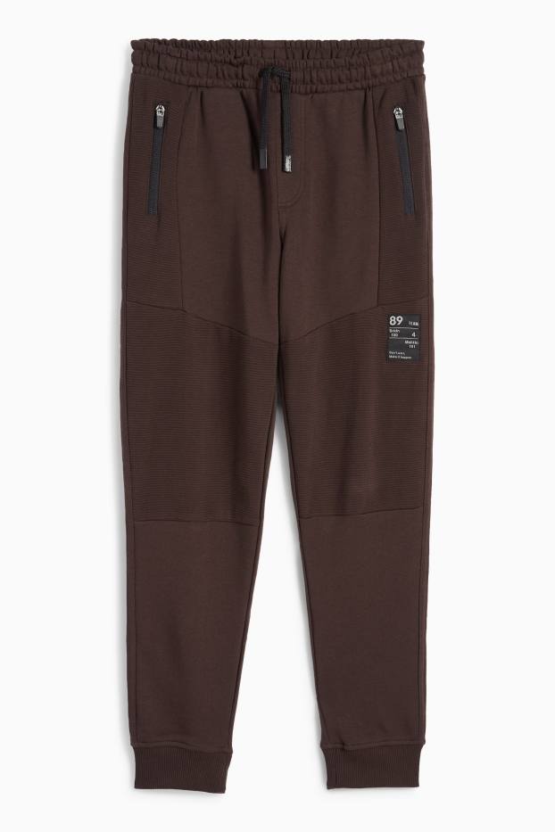 Kinderen: jongens - Joggingbroek - donkerbruin