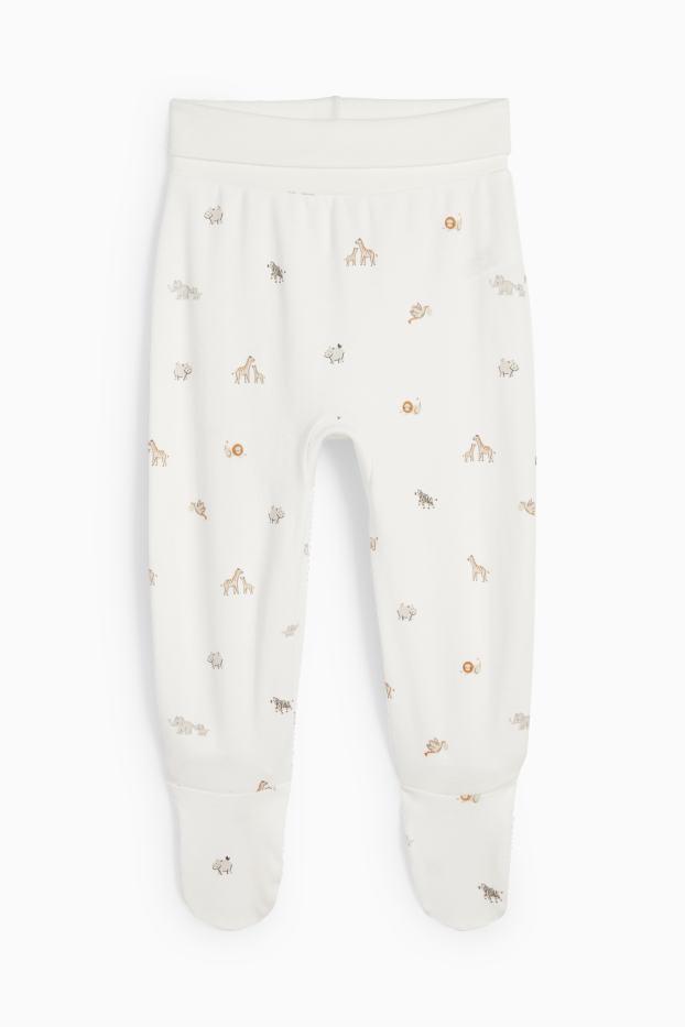 Unisex - Animals salvatges - conjunt per a nounat - 2 peces - blanc
