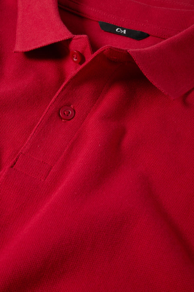 Hommes - Polo - rouge foncé
