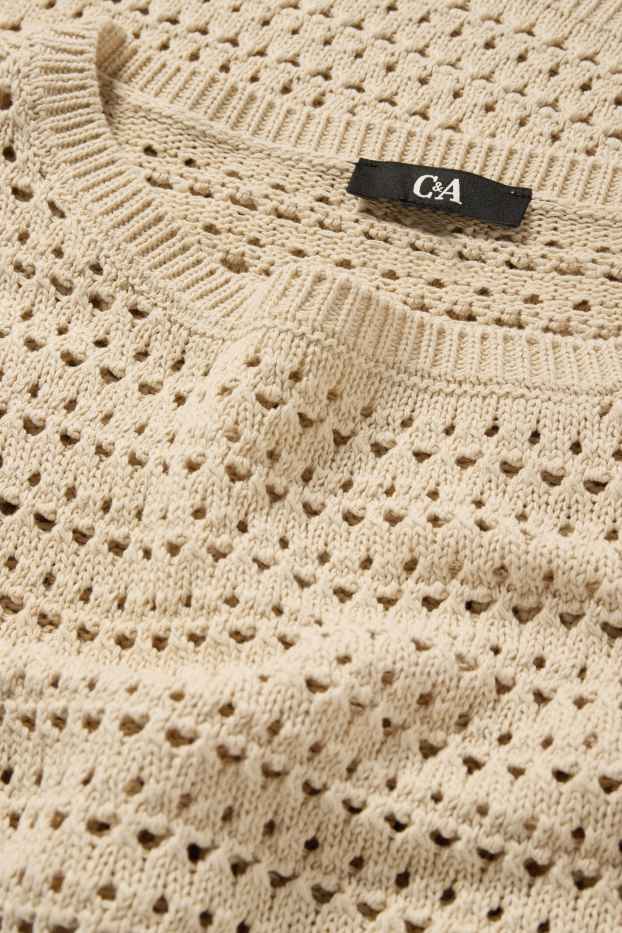 Damen - Pullover - beige