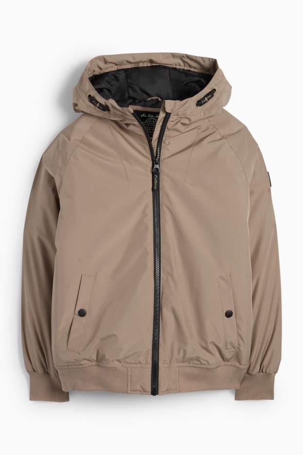 Kinder Buben - Jacke mit Kapuze - beige