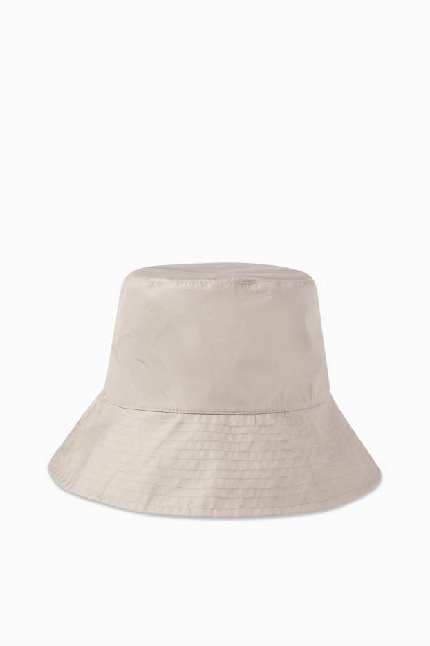 Women - Reversible hat - leopard print - beige