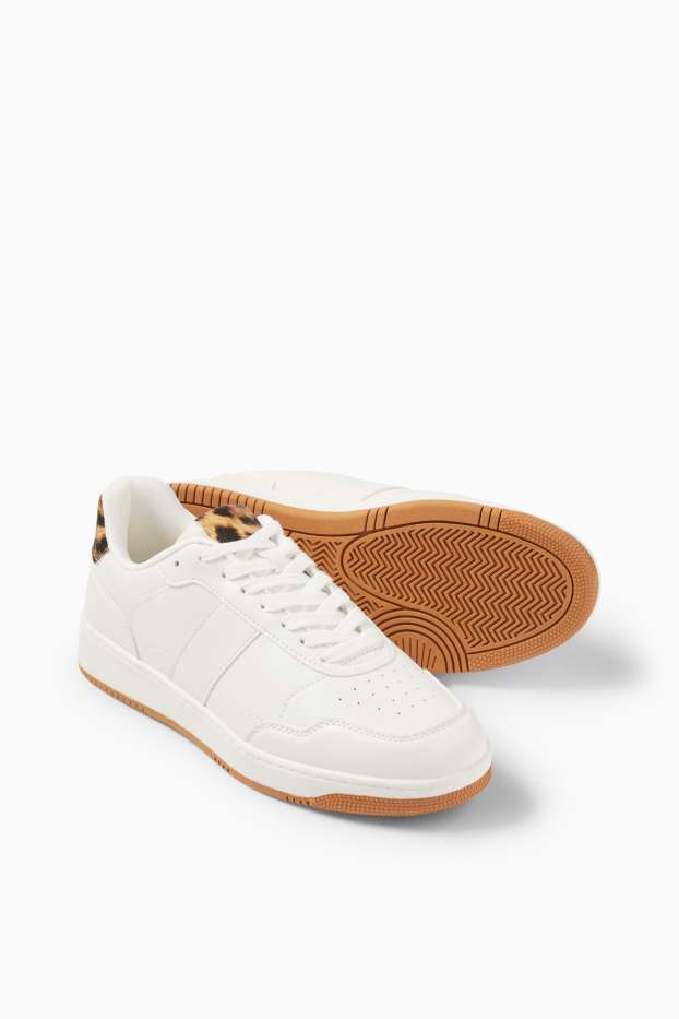 Damen - Sneaker - Lederimitat - weiß