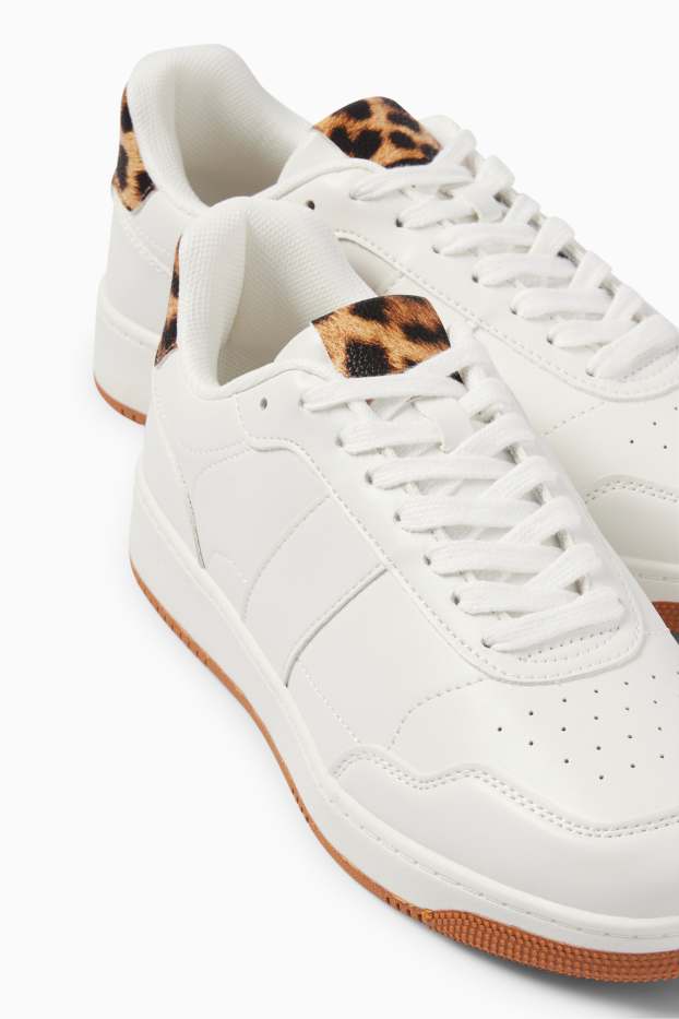 Damen - Sneaker - Lederimitat - weiß