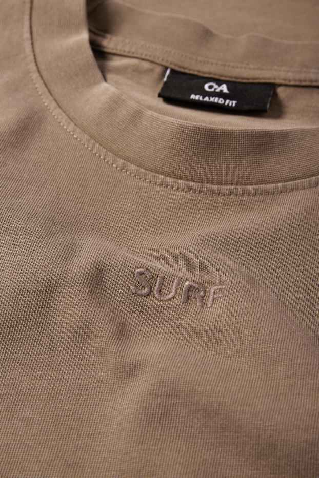 Home - Samarreta de màniga curta - relaxed fit - marró