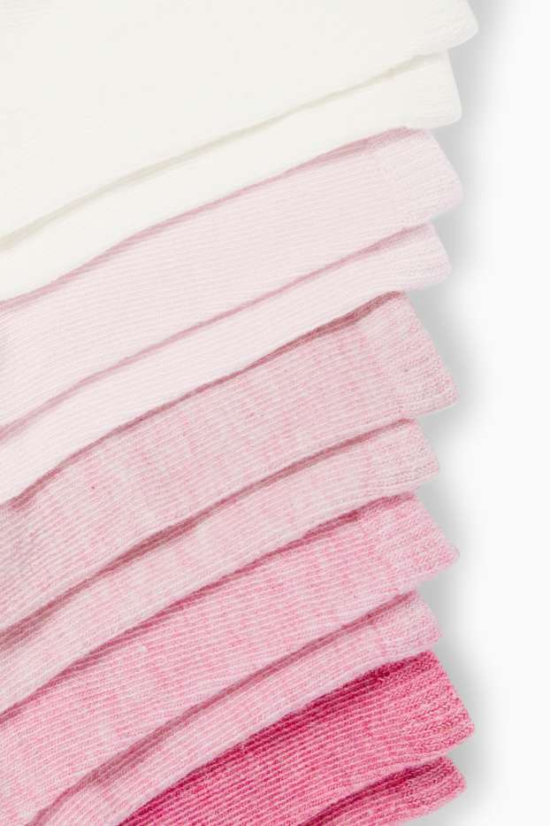 Baby Girls - Multipack of 10 - baby socks - rose