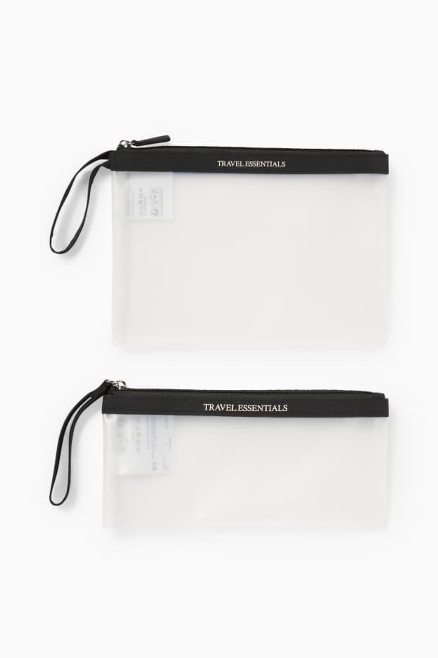 Women - Set - make-up bag - 2 piece - black
