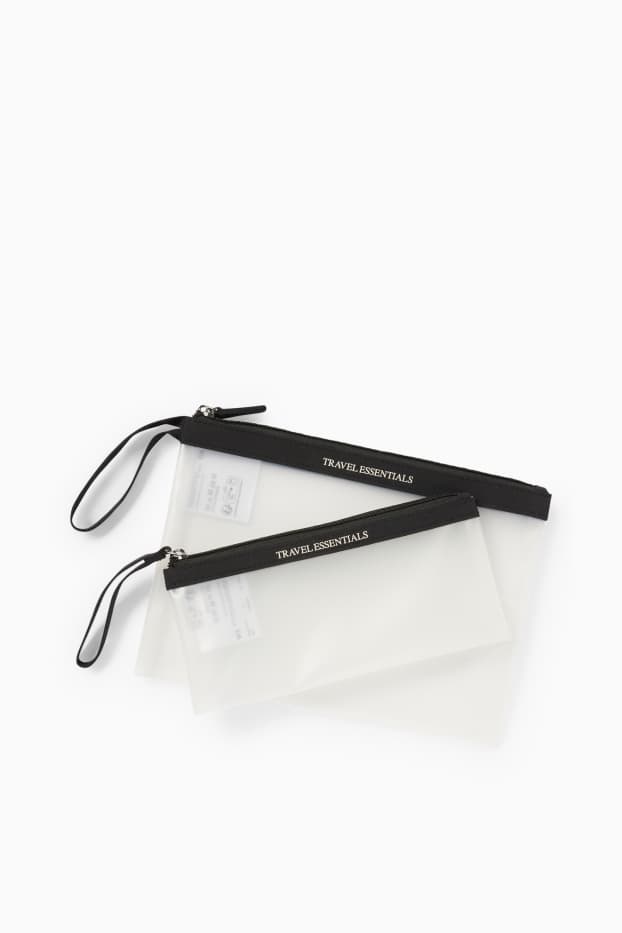 Women - Set - make-up bag - 2 piece - black