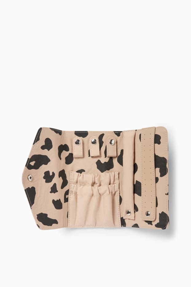 Donna - Astuccio portagioie - stampa leopardata - beige