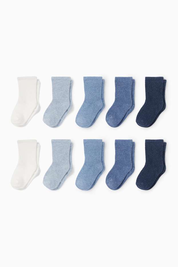 Baby Boys - Multipack of 10 - baby socks - light blue