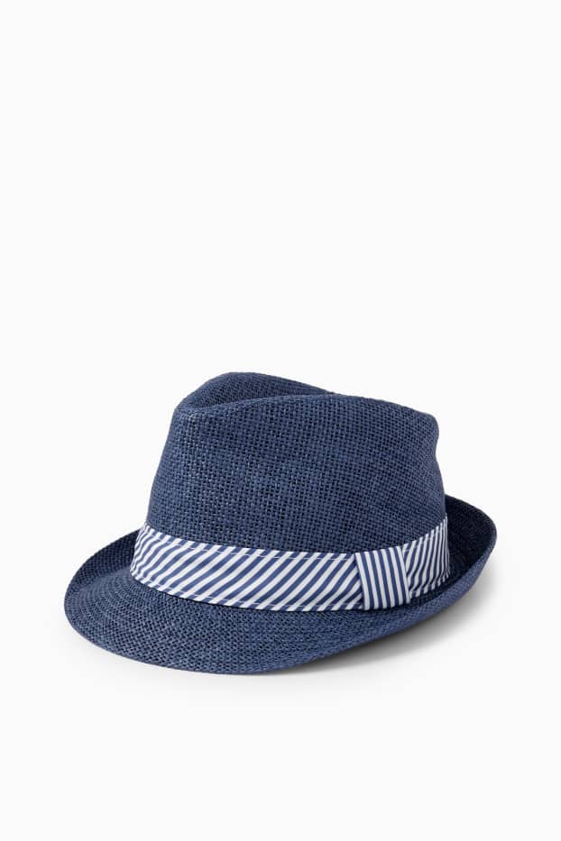 Kinderen: jongens - Strohoed - donkerblauw