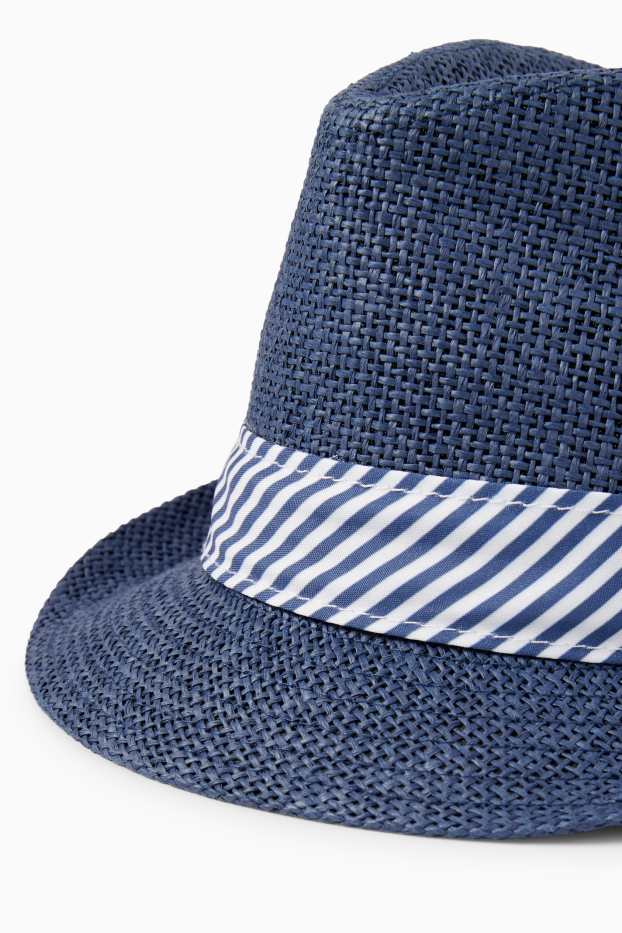 Kinderen: jongens - Strohoed - donkerblauw