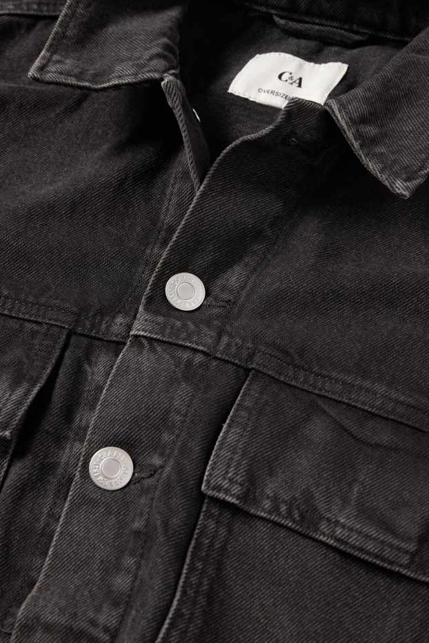 Herren - Oversized-Jeansjacke - dunkeljeansgrau