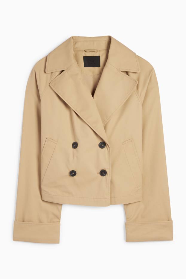 Dámské - Krátký trenčkot - taupe