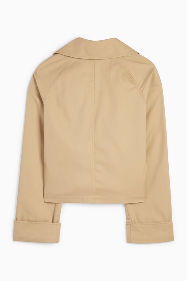 Dámské - Krátký trenčkot - taupe