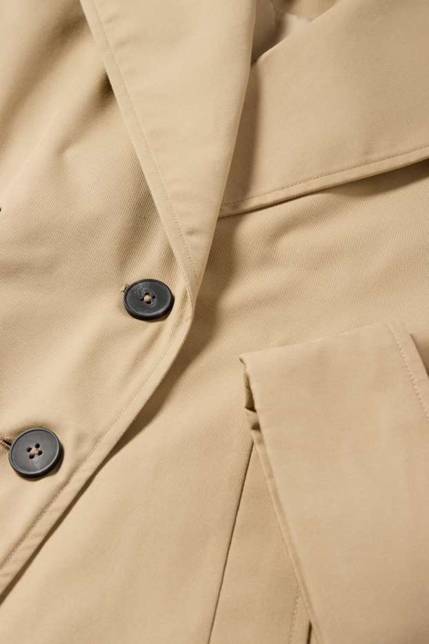 Dámské - Krátký trenčkot - taupe