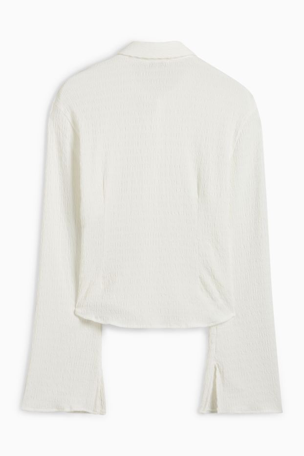 Femmes - Chemisier - texturé - blanc crème