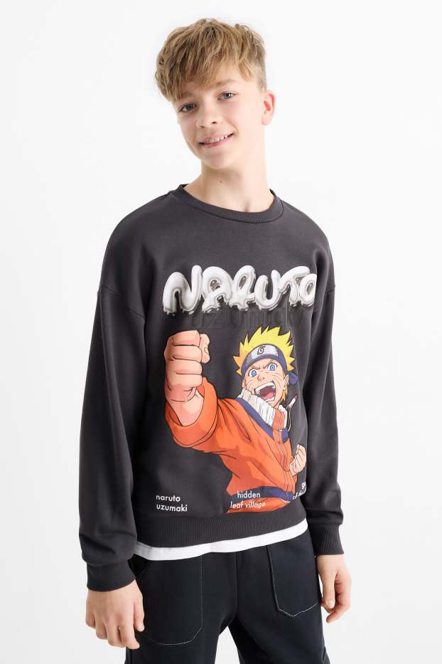 Bambini - Naruto - felpa - grigio scuro