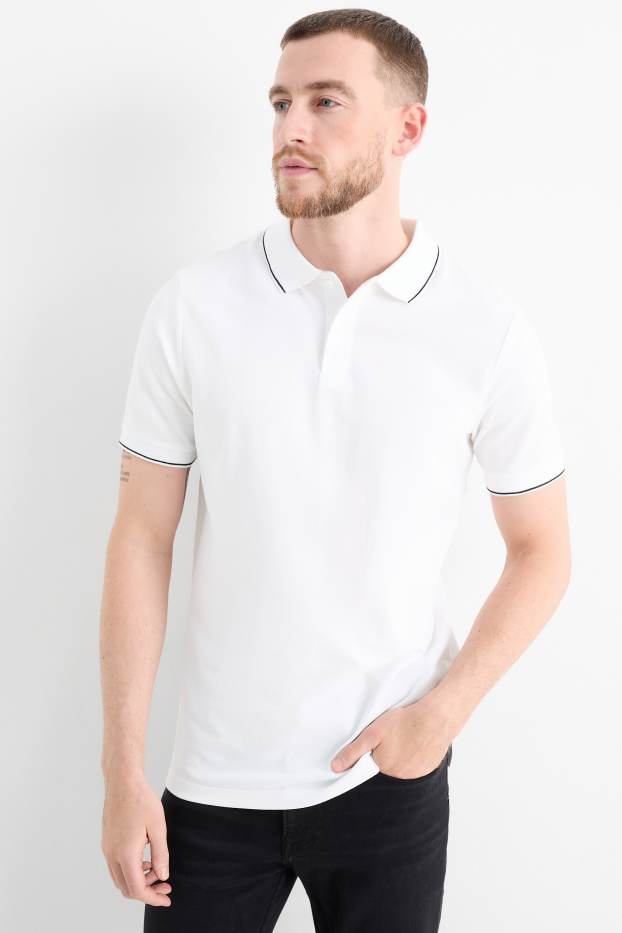 Herren - Poloshirt - weiss