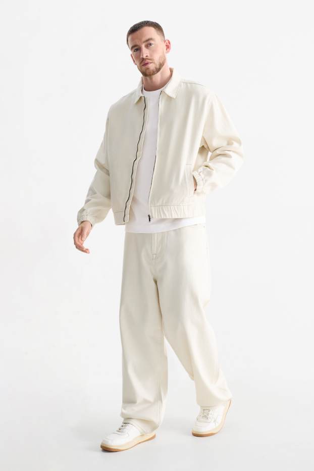 Bărbați - Baggy jeans - alb-crem