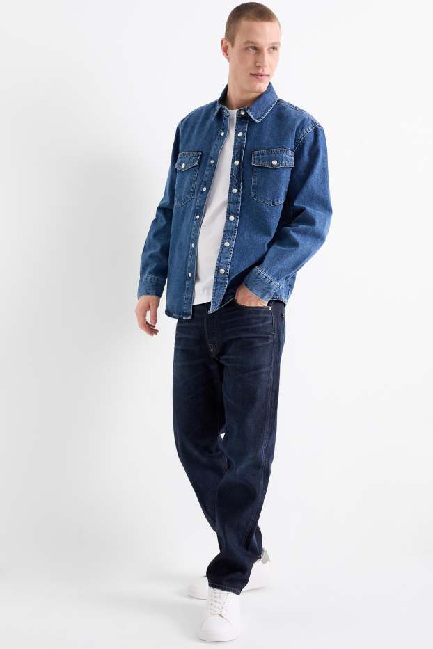 Pánské - Regular jeans - džíny - tmavomodré