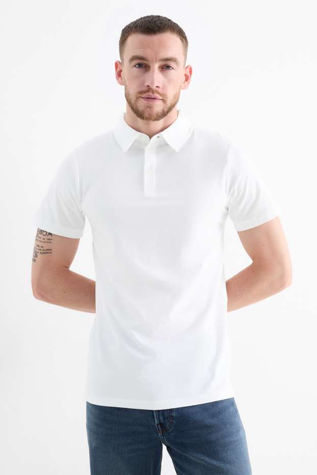 Hommes - Polo - Flex - blanc