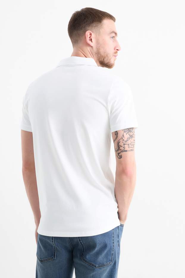 Hommes - Polo - Flex - blanc