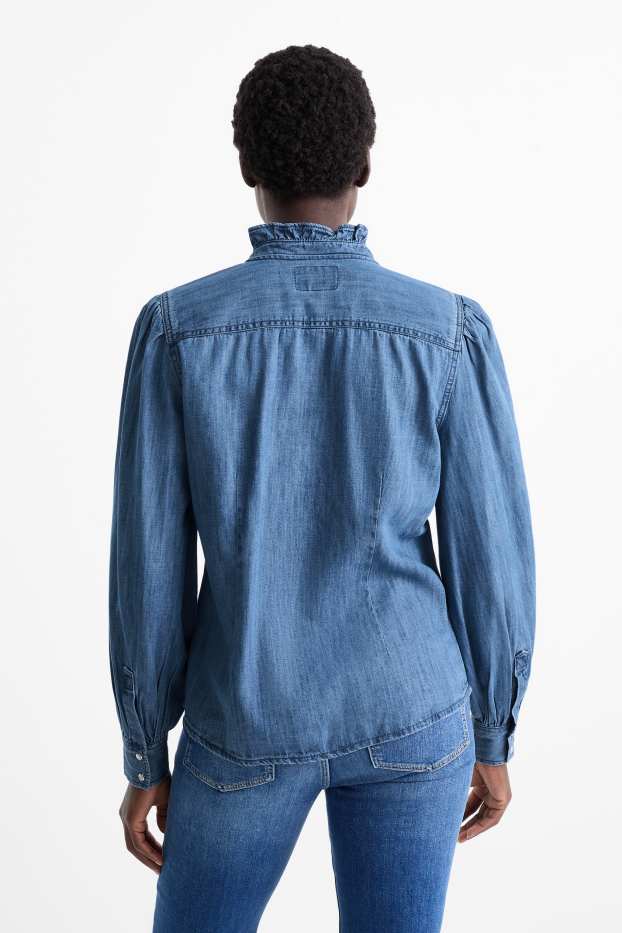 Damen - Jeansbluse - jeansblau