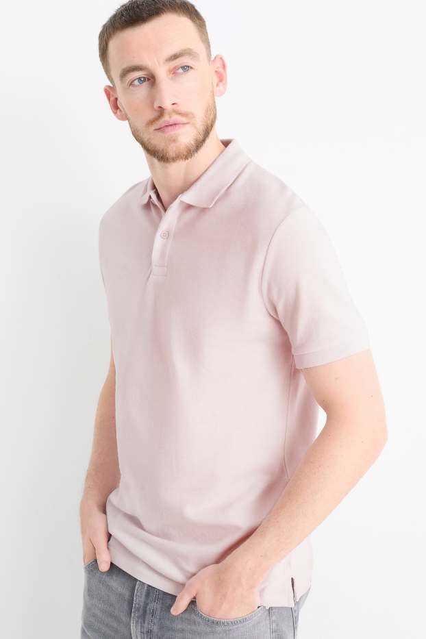Herren - Poloshirt - rosa