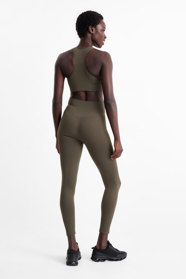 Femmes - Legging de sport - sans coutures - gris foncé